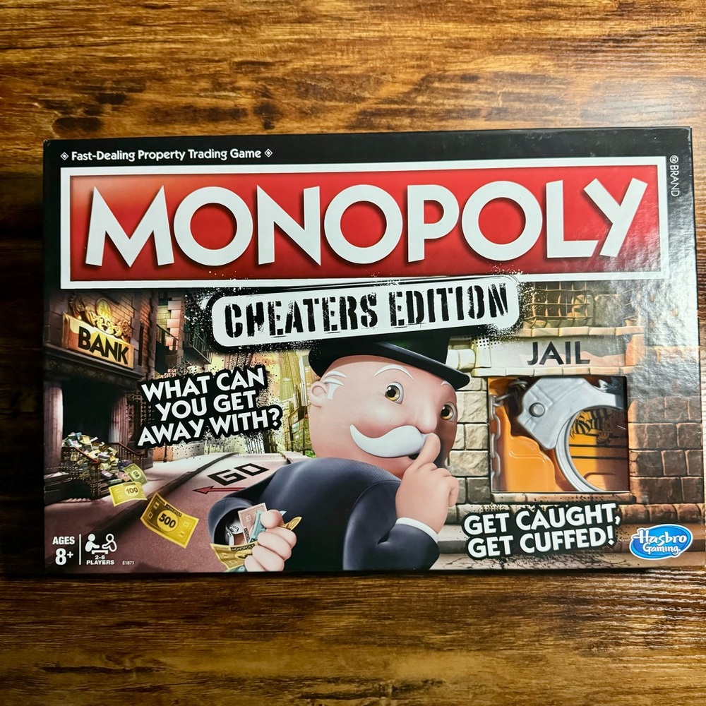 Monopoly Game: Cheaters Edition Board Game Ages 8 and Up New Open Box